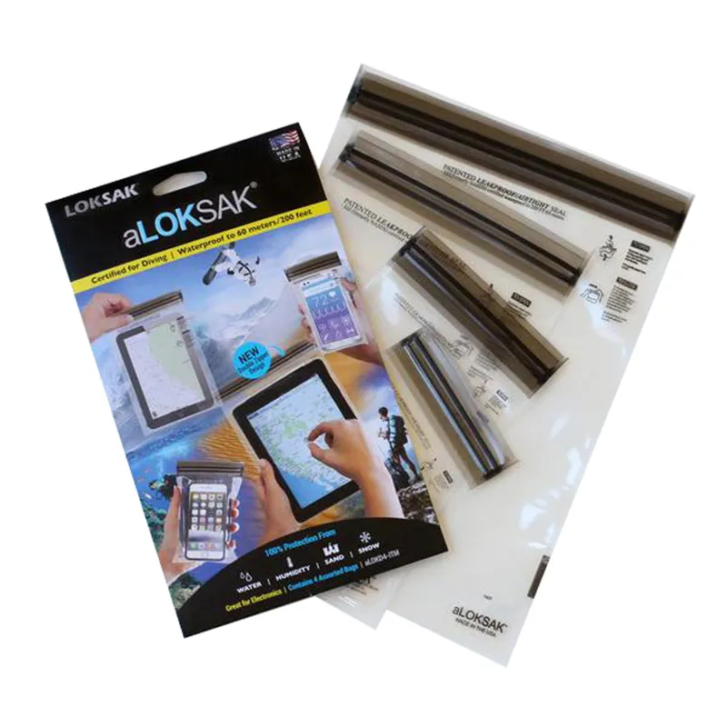 Loksak 5x4 4x7 6x6 9x6 Waterproof Bag 4 Pack